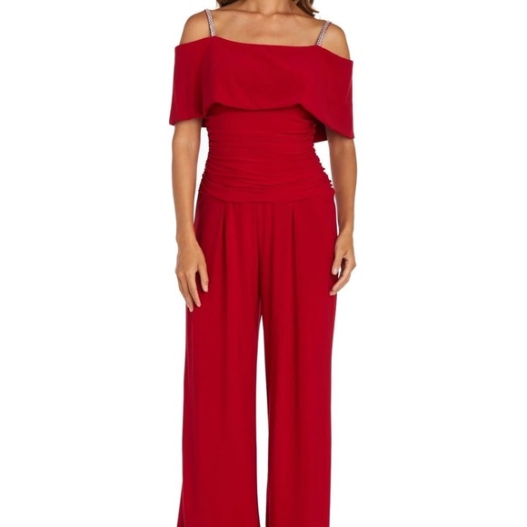 R&M Richards Off Shoulder Jumpsuit - Picture 1 of 3
